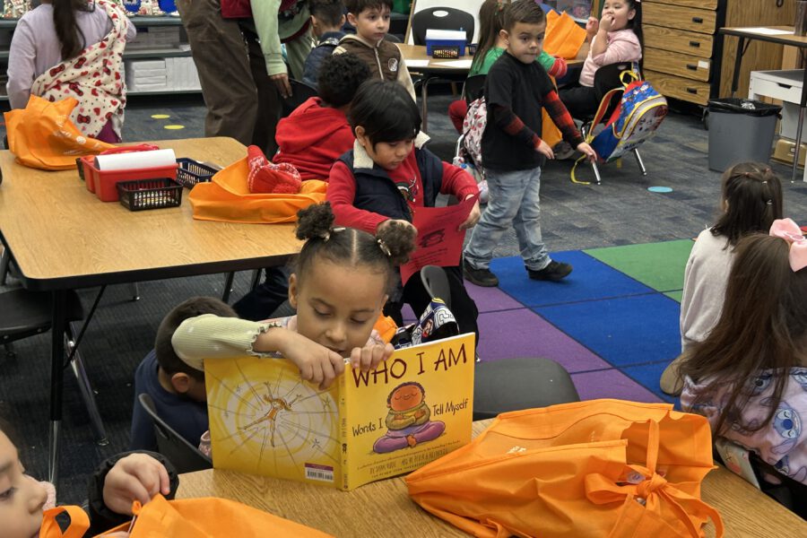 Children reading books